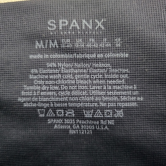 SPANX Look At Me Now Seamless Moto Leggings Indigo Sky Size M - Picture 8 of 14